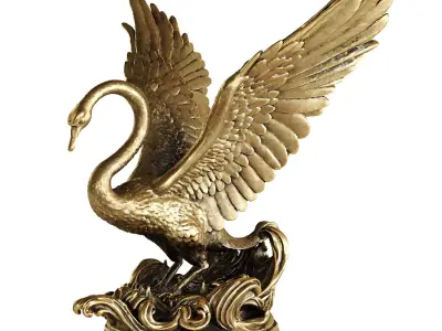 swan statue 1 3D model