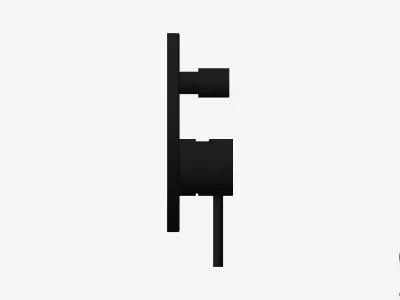 Wall Mixer Tap - Luxury - Pin - Diverter Low-poly 3D model