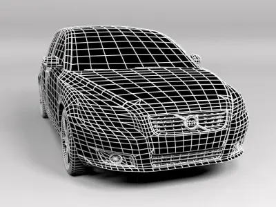 VOLVO V50 LOWPOLY Low-poly 3D model