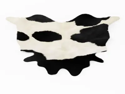 Brazilian Black And White Cowhide 3D model