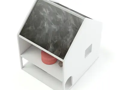 House Shape Shelf with Blackboard 3D model