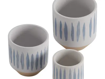Watercolor Blue vase 3D model