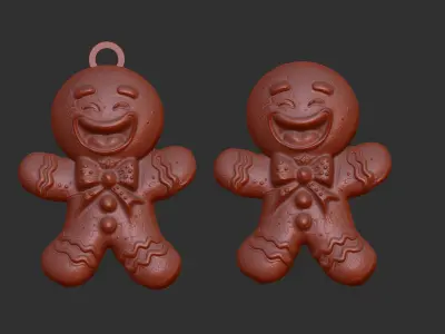 christmas smile cookie decor  3D print model