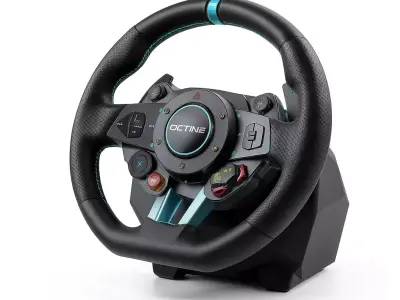 Driving Force Racing Wheel Low-poly 3D model