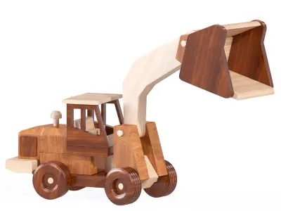 Cat dirt Loader Wood 3D model