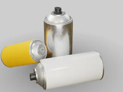 spray can model with 2k pbr textures 3D model