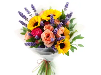 Vibrant Floral Bouquet model pack Low-poly 3D model order