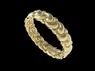 Comma Shaped Articulated Bracelet 3D print model