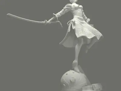 NIER AUTOMATA YORHA 2B 3D print model