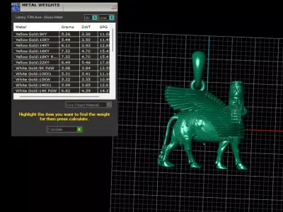 Winged Bull Pendant 3D print model