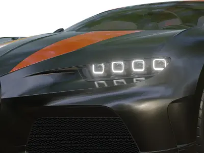 Bugatti Chiron Super Sport 300 Low-poly 3D model