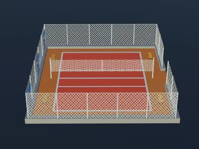 Volleyball Stadium - Greece Low-poly 3D model