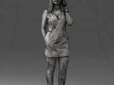 000333 Woman Talking on Phone 0122 3dp 3D print model