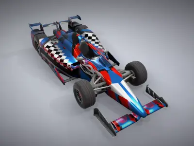 F1 Racing Car Model 3 Low-poly 3D model