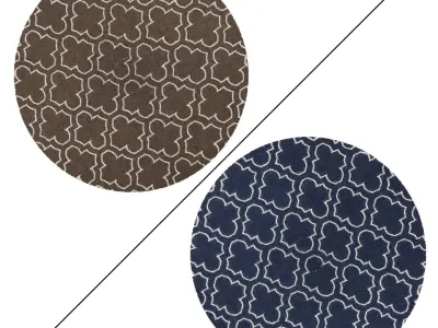 Round Rug Set 91 3D model