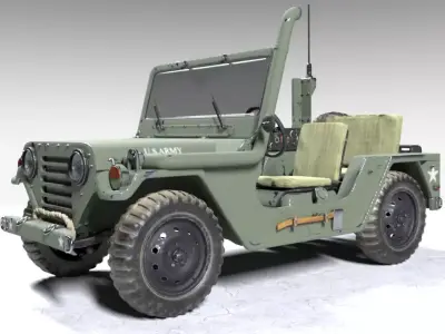  Jeep m151 military vehicle 3D model
