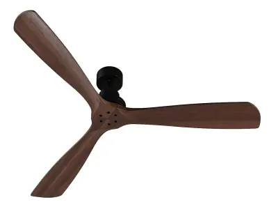 LANTAU Matt black ceiling fan Low-poly 3D model