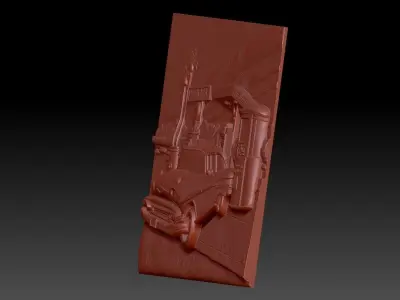 The car is at the gas station 3D print model