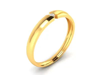 Band 3dm Render Details gold wedding ring with diamond 3D print model purchase