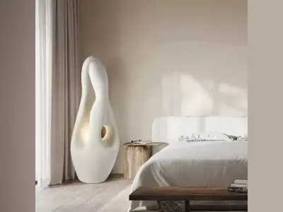 Wabi Sabi style interior decor 3D model