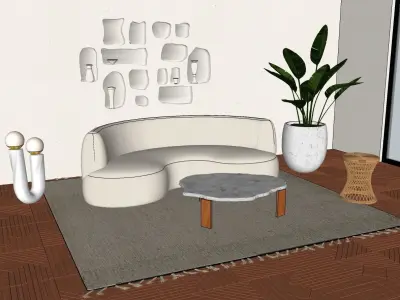 Curve Seat Area 3D model