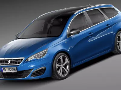 Peugeot 308 GT SW 2015 3D model