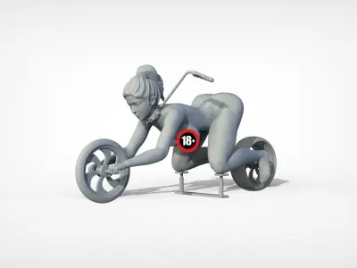 Girl Harley Davidson 3D print model