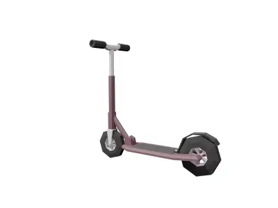 Lowpoly game-ready scooter - vehicle Low-poly 3D model