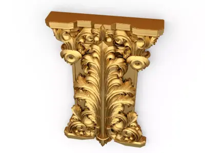 Column capital classic decorative ornament cnc 3d printing 05 3D print model