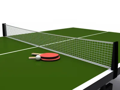 Table tennis or ping pong table 3D model