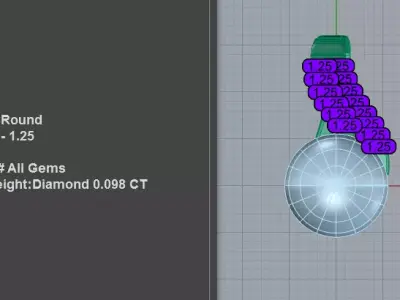 Luxury Pearl Diamond Twist Pendant 3D print model