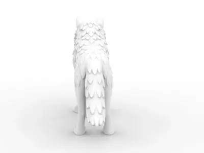 Wolf Sculpted 3D Printable 3D print model