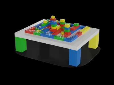 Cars and action games Building Block Table 3D model