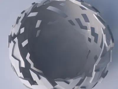 Bowl spheric squeezed wide with cuts and bulges 3D print model