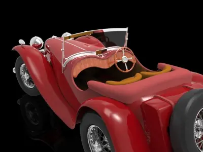 Jaguar SS100 Free 3D model