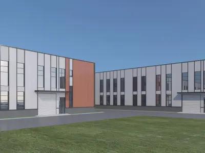 Industrial Building Factory 3D model