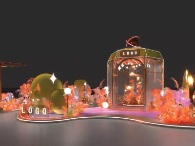 Floristry Fine art display 3D model