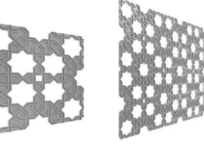 Arabic Decorative Pattern T2 Low-poly 3D model