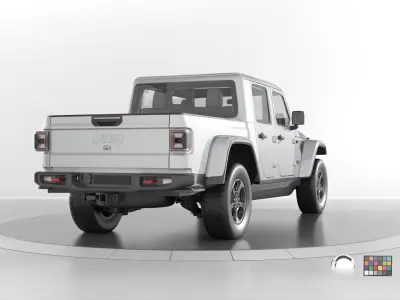 Jeep Gladiator Rubicon-Rigged and Textured-Unreal-vray-redshift Low-poly 3D model