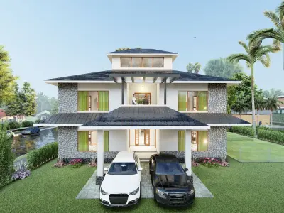 Residential building 3D model 6