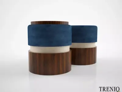 Treniq Lune A Stool 3D model