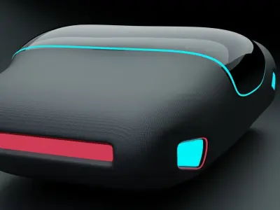 Sci-Fi Car Modal and it can be used in Game Free low-poly 3D model