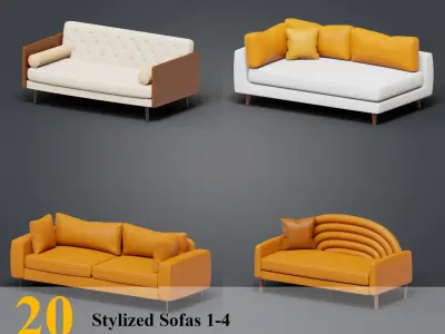 Stylized Interior Game Asset- Game ready 3D model