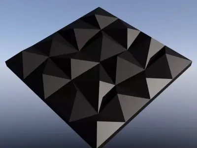 wall panel 3d triangles 3D print model