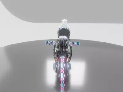 sci fi motorcycle 3D model