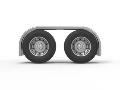 Semi truck Rear fenders Set 1 Scale 1 to 25 3D print model