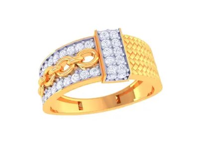 Mens gemstone diamond men Ring with details images 50 3D print model
