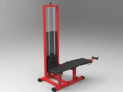 leg curl machine Free 3D model