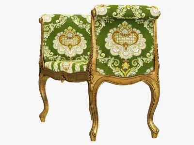 George III Giltwood Window Seats 3D model
