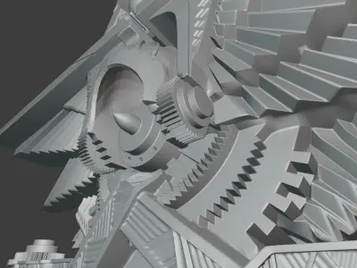 Winged Art Deco Emblem 3D Printable 3D print model